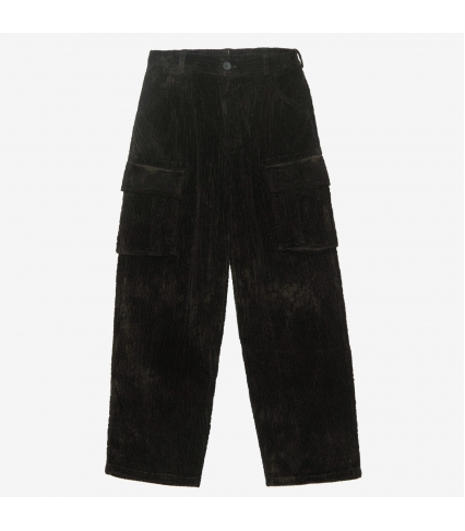 CORDUROY CARGO PANTS Black Moss