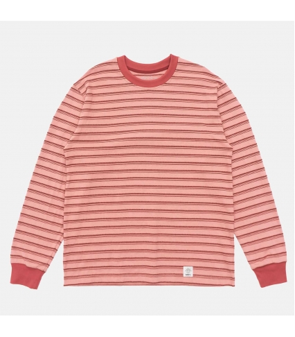 SS24 LS BASIC STRIPES Rose/Wine